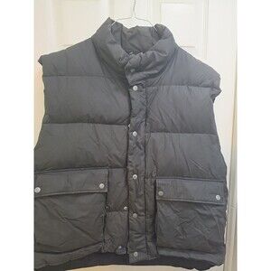 Woodlake Down Puffer Vest Jacket Men Size XL Black Full Zip/Button
